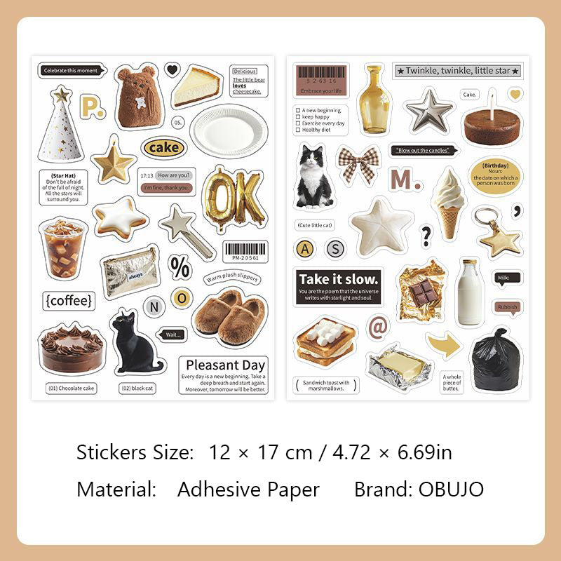 2 Sheets Lifestyle Planner Stickers WHXSG