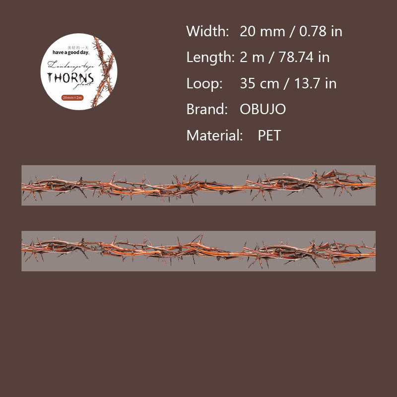 1 Roll Thorns Vines PET Tape JJIXL