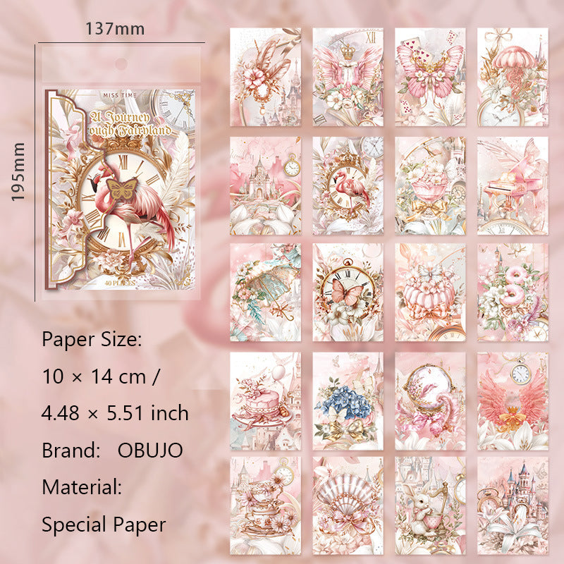 40 Pcs Fantasy Fairy Tale Journal Paper XJMYJ