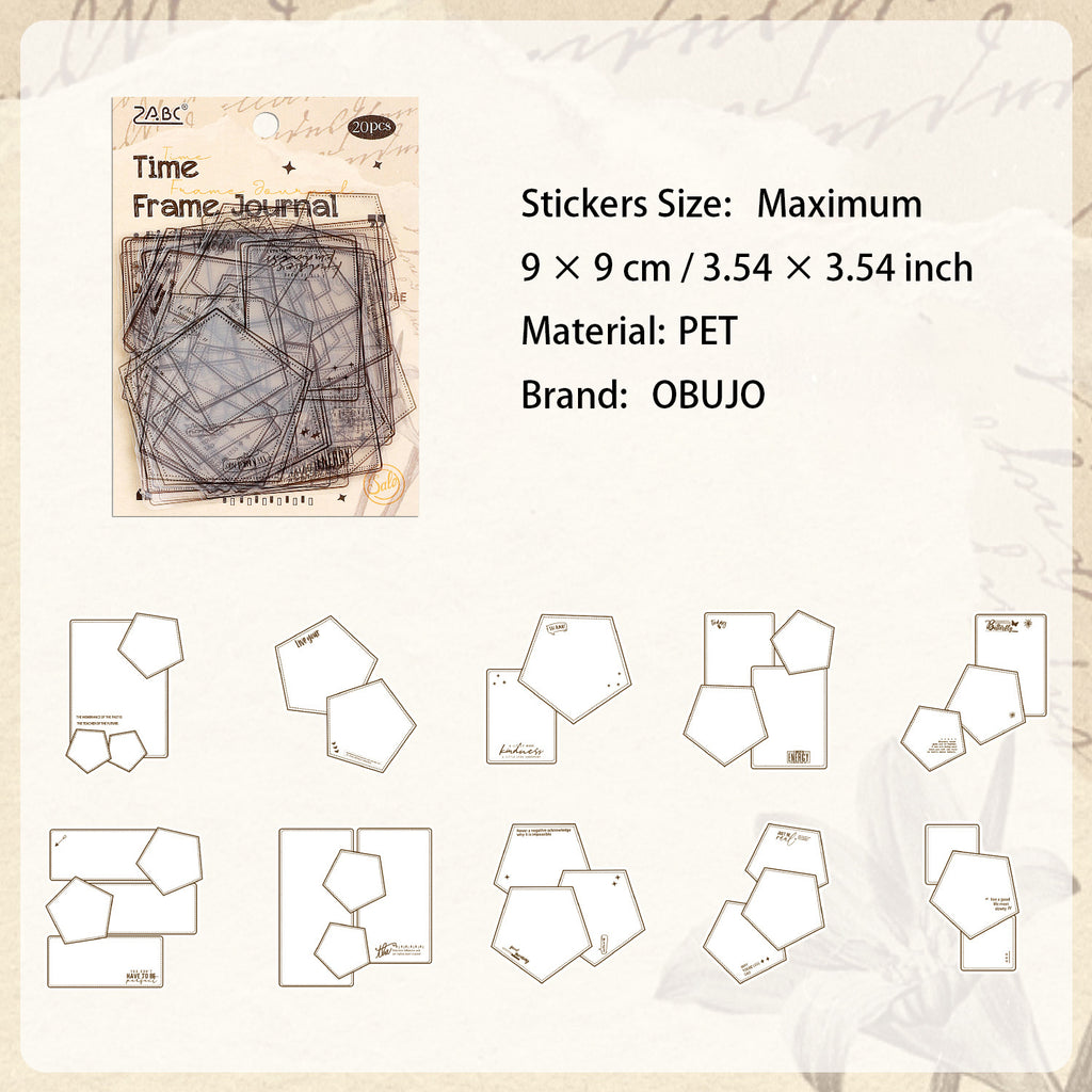 20 Pcs Geometric Themed Frame Stickers JYKJ