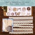 26 Pcs Fabric Lace and PET Stickers MJXL