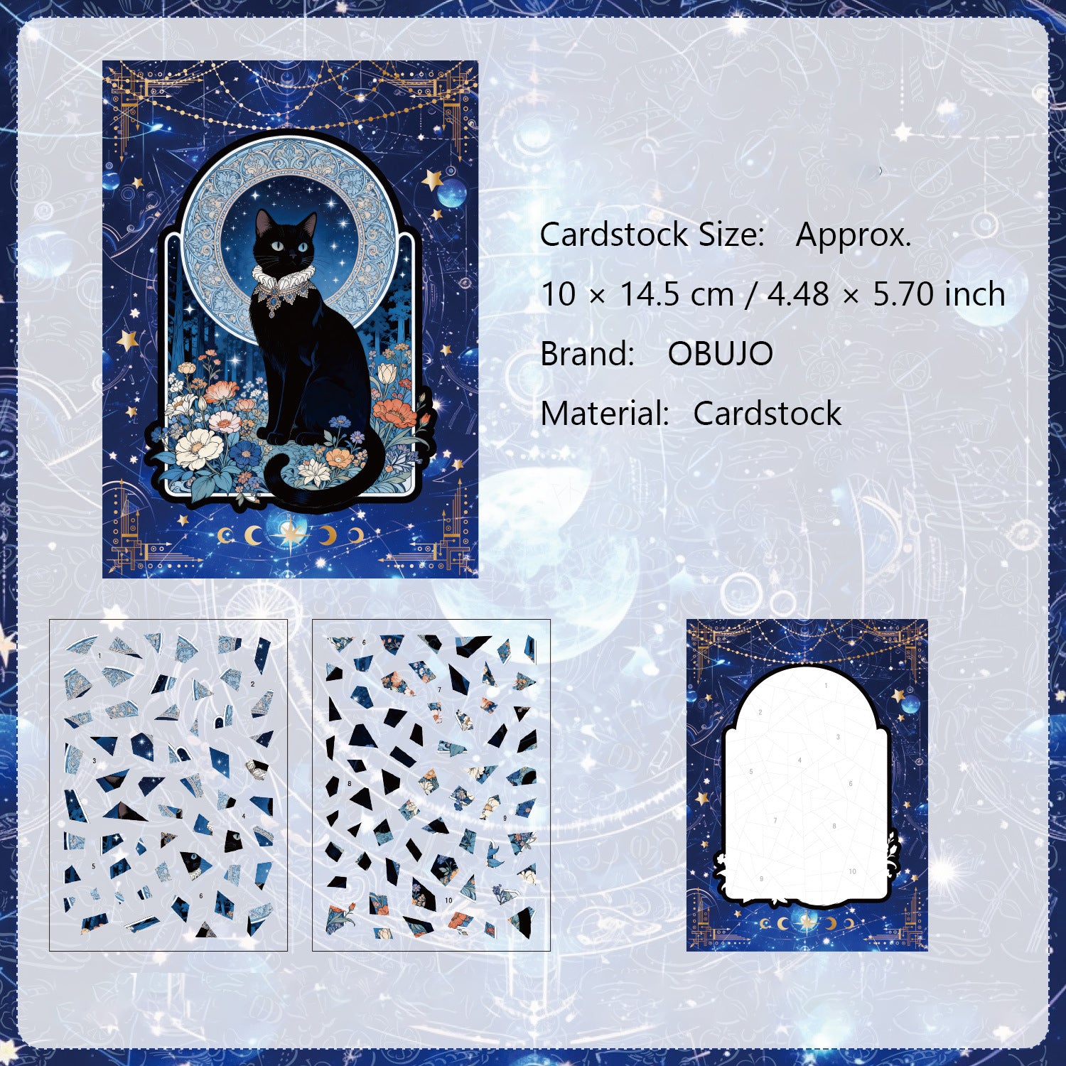 3 Sheets Cat Themed Puzzle Stickers XHSM