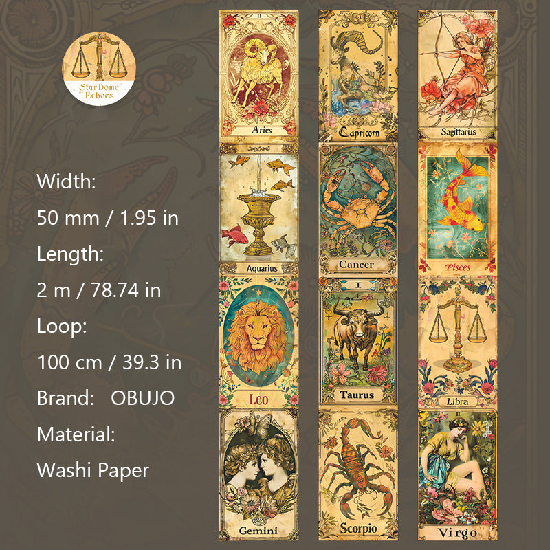 1 Roll Constellation Themed Washi Tape XQHX