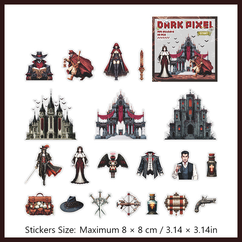 20 Pcs Dark Magic PET Stickers AHXS