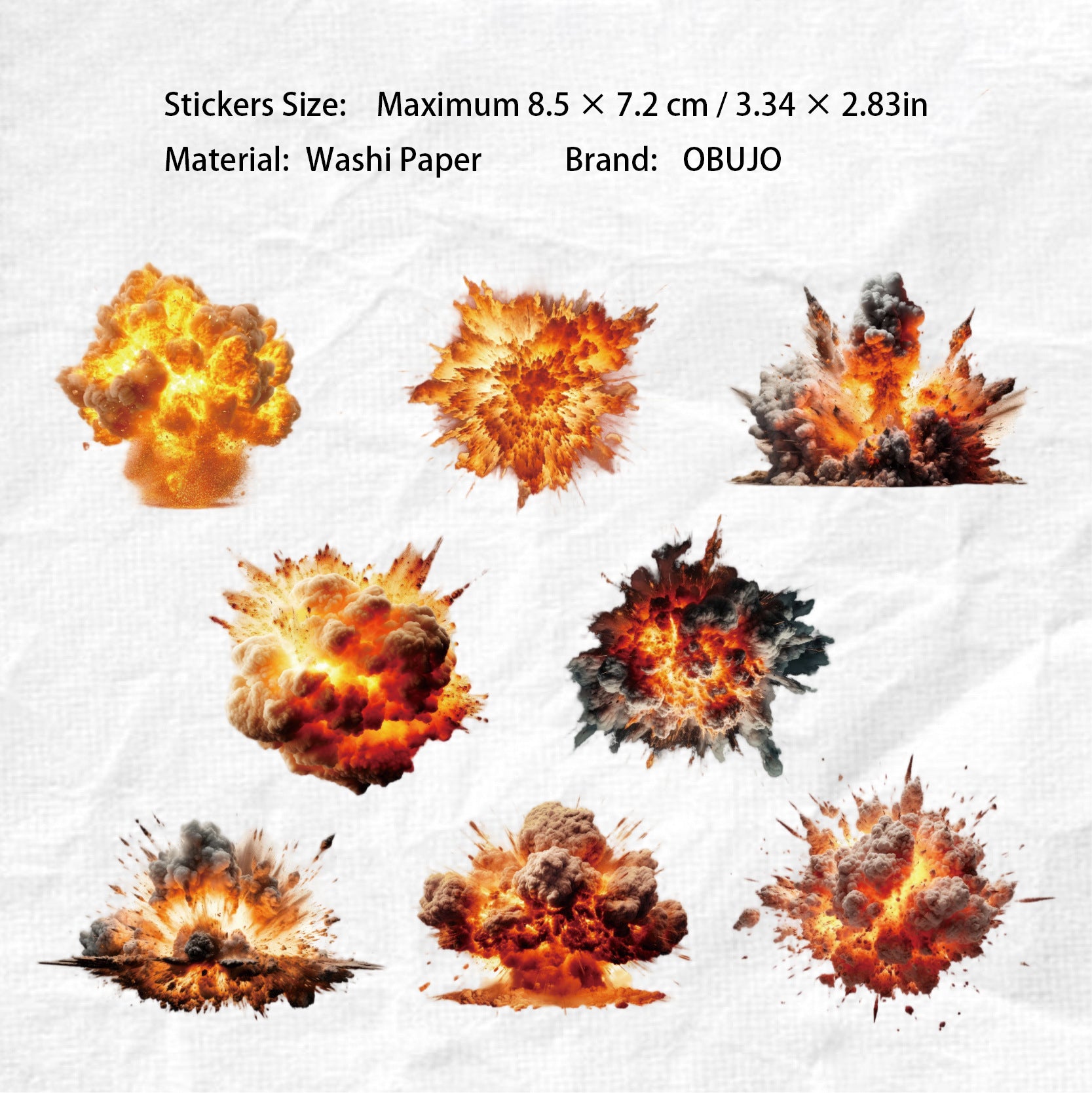 16 Pcs Watercolor Bloom Washi Stickers BZSJ