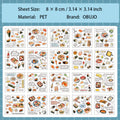 20 Sheets Food Themed PET Stickers Book YKSG