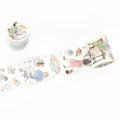City Life Casual Characters Die-Cut Washi Tape - Afternoon Tea