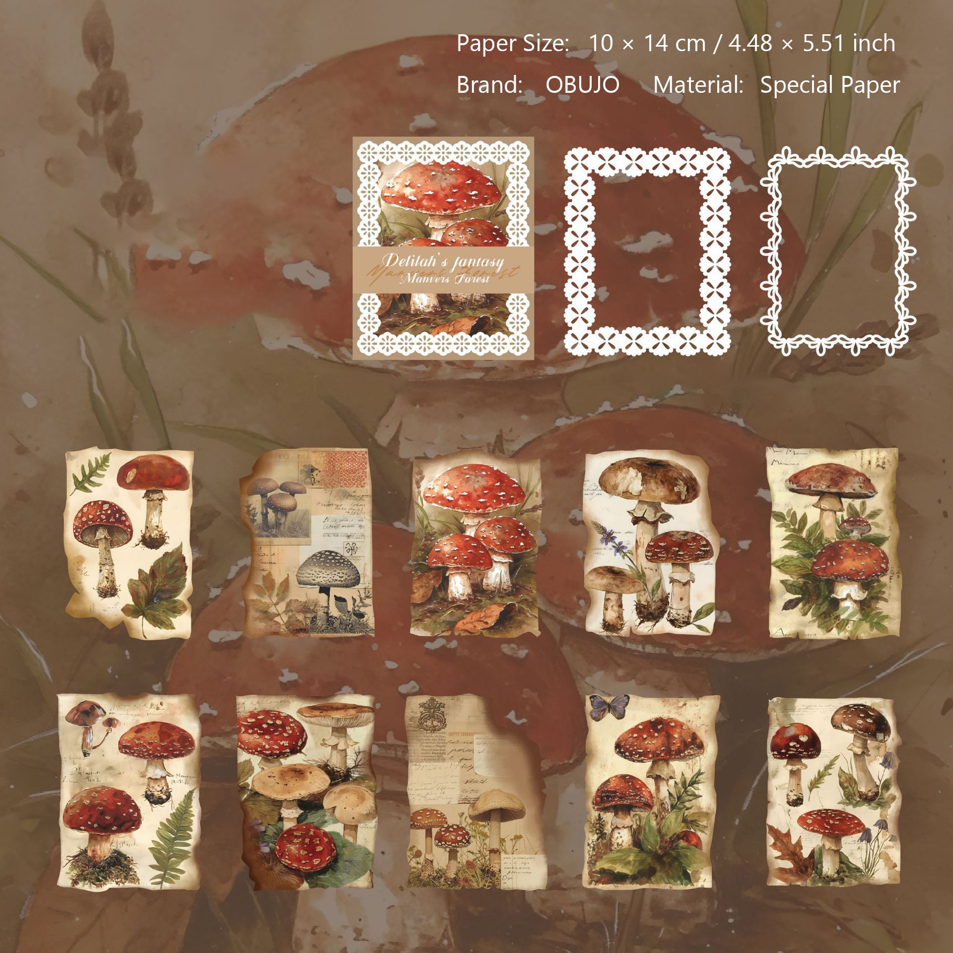 24 Sheets Fantasy Junk Journal Paper DLEHX