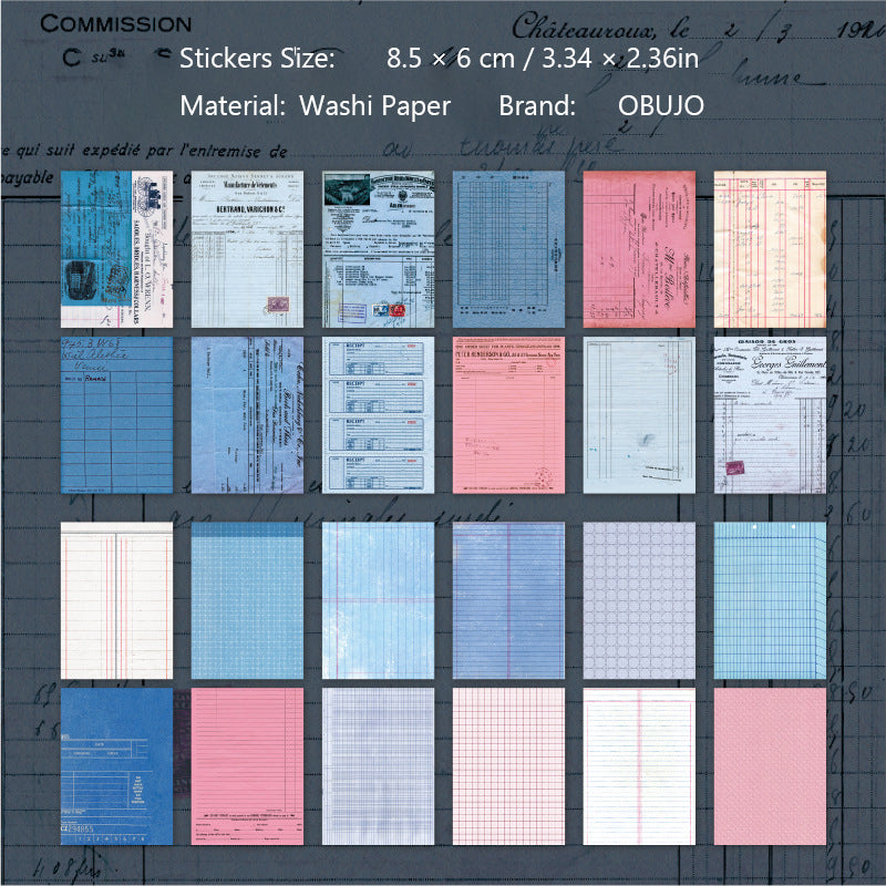 48 Sheets Old Bill Junk Journal Paper JZDX