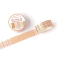 Retro Palette Geometric Grid Washi Tape - Chestnut