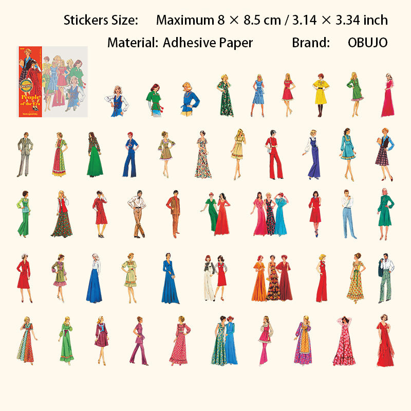 100 Pcs Classic Fashion Lady Stickers SDRC