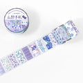 Chrono Ticket Floral Patchwork Die-Cut Tape - Purple