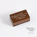 Vintage Script Prose Block Wooden Stamp - Fabric & Ink