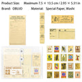 140 Pcs Travel Themed Vintage Journal Paper and Stickers Kit LCDA
