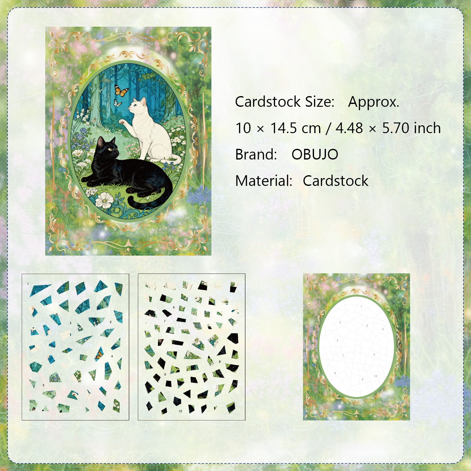 3 Sheets Cat Themed Puzzle Stickers XHSM