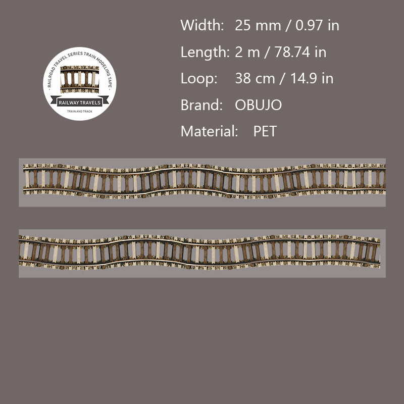 1 Roll Railway Themed PET Tape TGLX