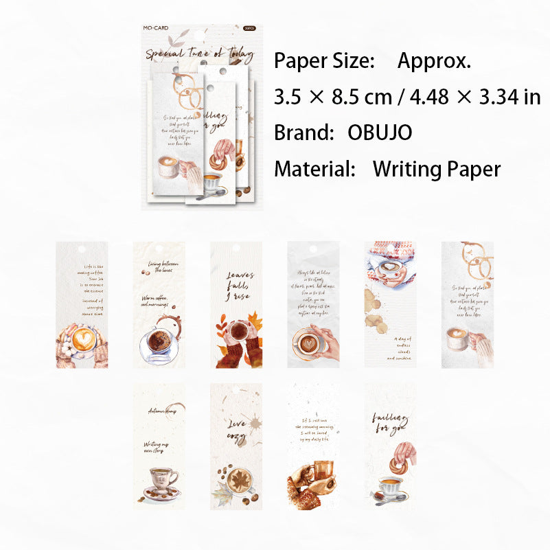 20 Pcs Coffee Dessert Themed Notepad CXPK