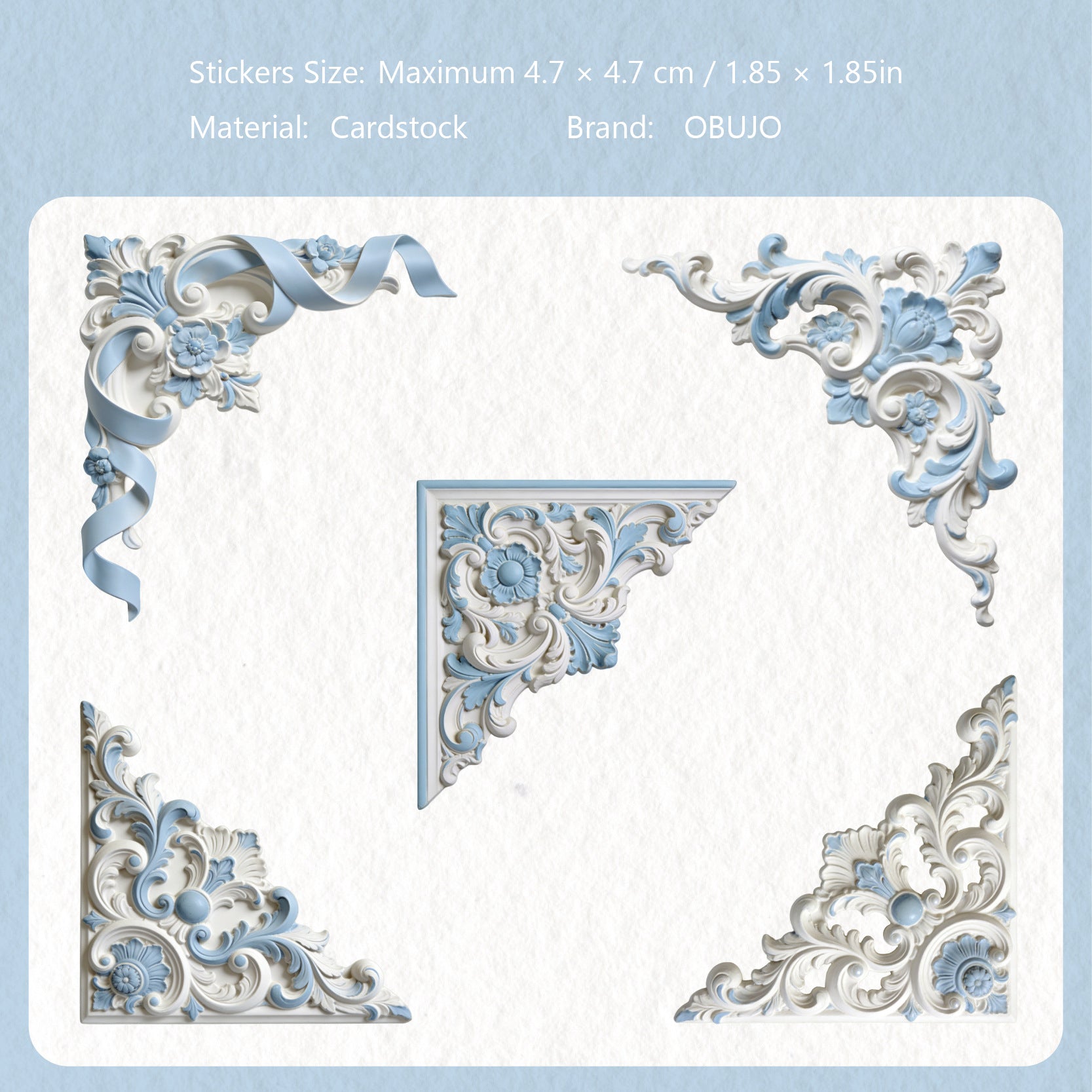 20 Pcs 3D Sculpture Themed Cardstock Stickers FDXL