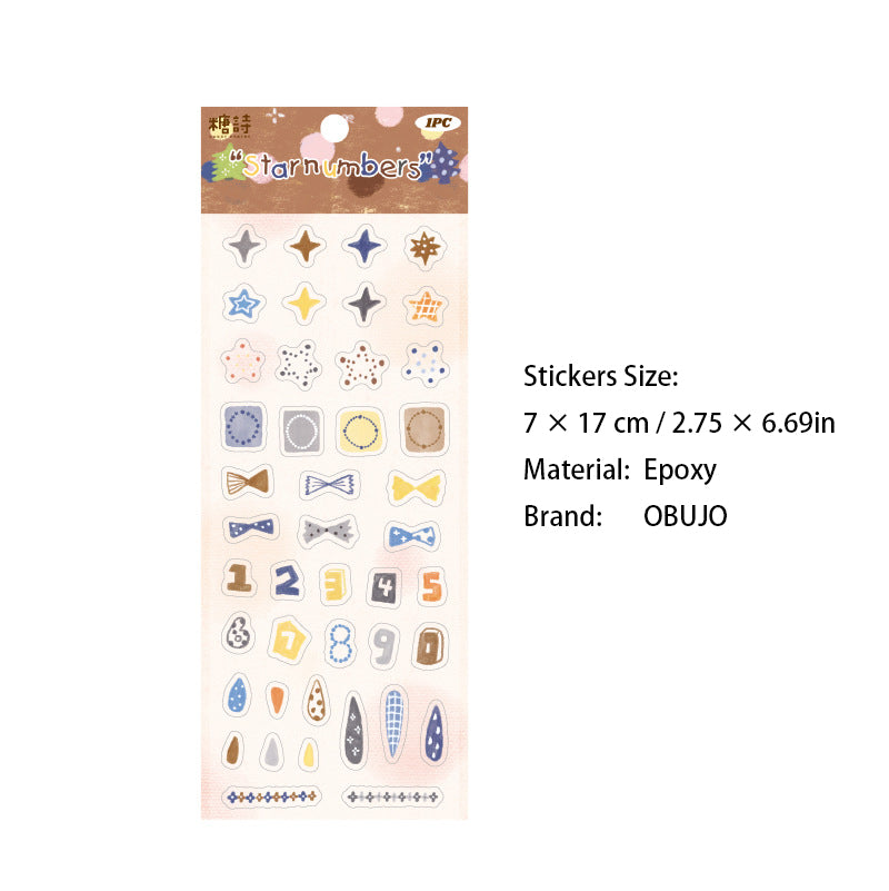 1 Sheet Cute Items Planner Stickers NNXW