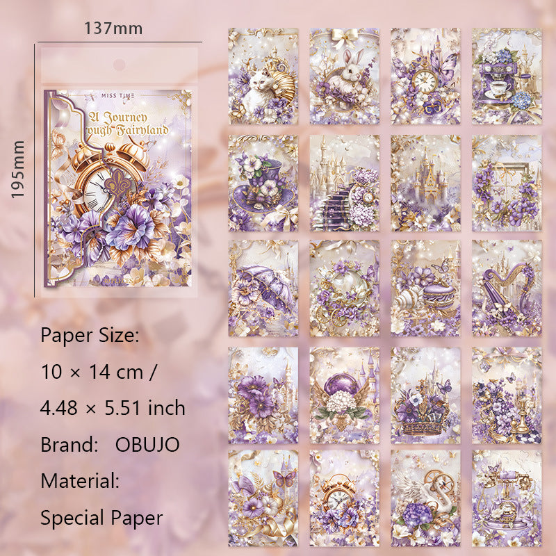 40 Pcs Fantasy Fairy Tale Journal Paper XJMYJ