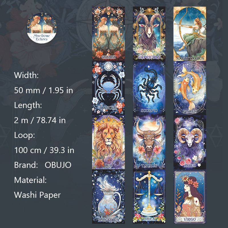 1 Roll Constellation Themed Washi Tape XQHX
