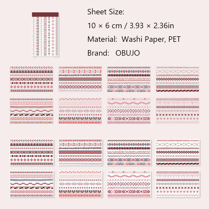 32 Sheets Lace Edged Stickers Book XDBH