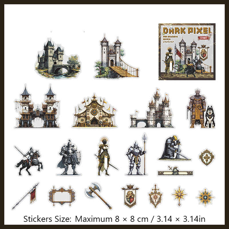 20 Pcs Dark Magic PET Stickers AHXS