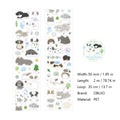 1 Roll Kawaii Cat PET Stickers Tape XMXG
