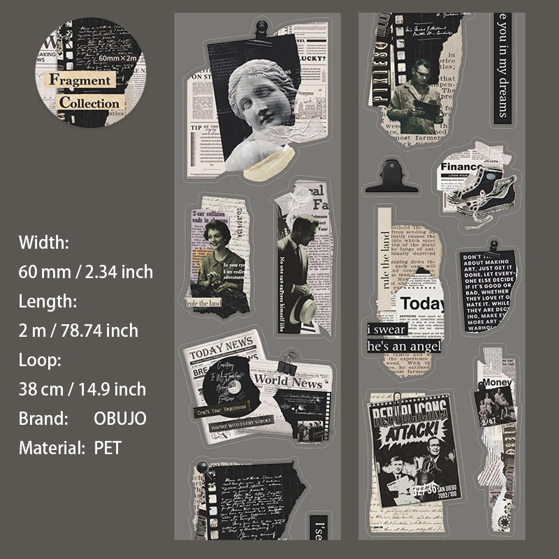 1 Roll Vintage Junk Journal Stickers Tape SPSJ