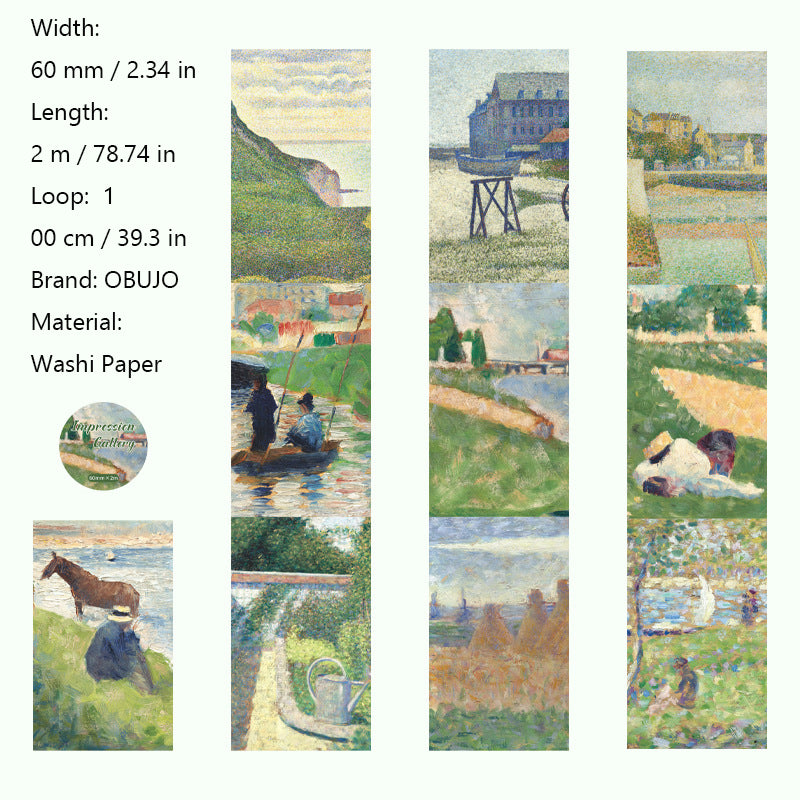 1 Roll Oil Painting Washi Tape YXHL