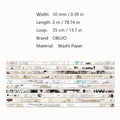 10 Rolls Basic Washi Tapes Set JCSH