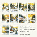 10 Pcs Snow Scenery PET Stickers XLXSY