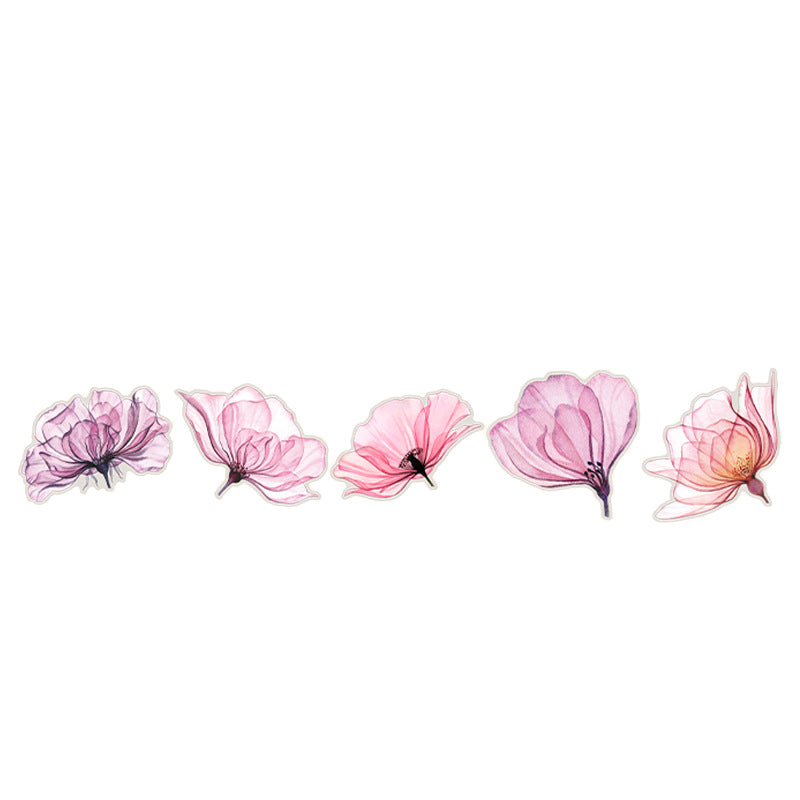 10 Pcs Large Blossom PET Stickers XYXBE