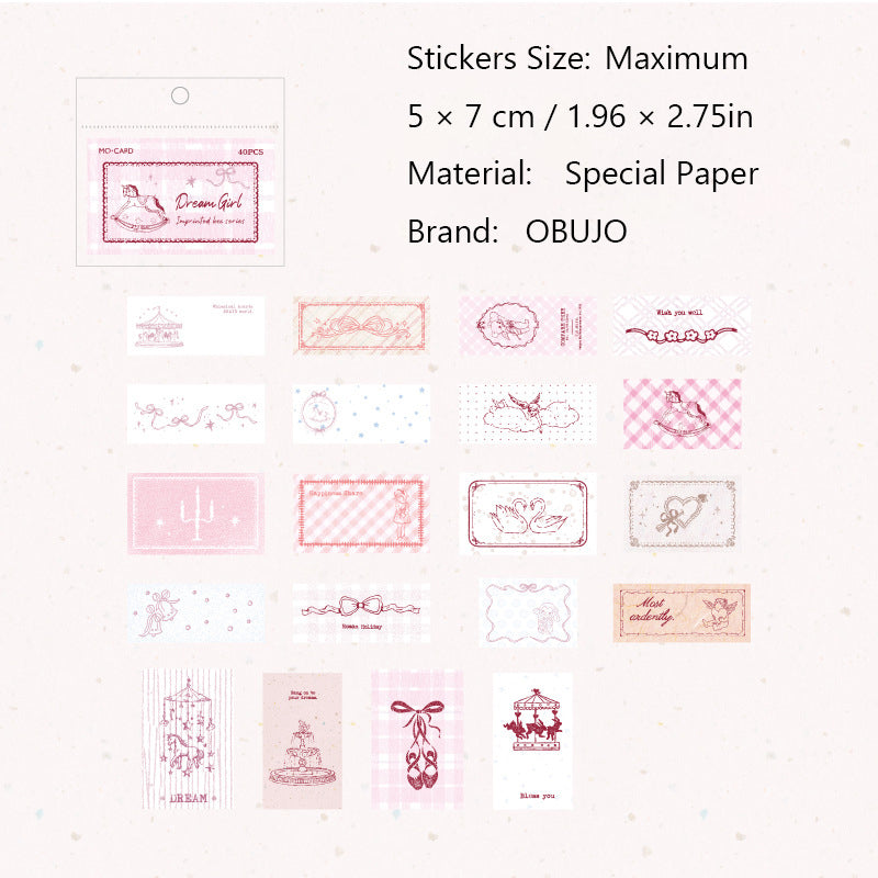 40 Pcs Cute Kawaii Planner Stickers YJXZ