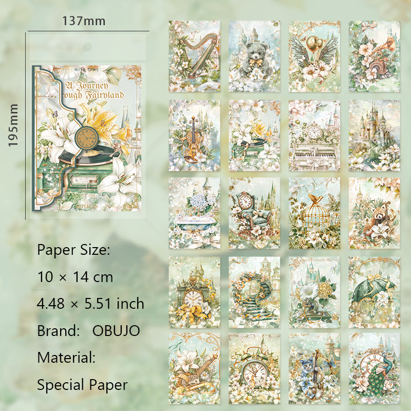 40 Pcs Fantasy Fairy Tale Journal Paper XJMYJ