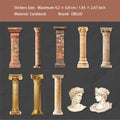 10 Pcs Vintage Roman Themed Cardstock Stickers LMZX