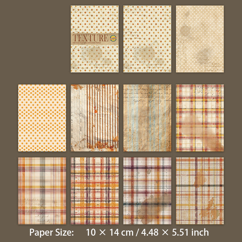 30 Pcs Vintage Fabric Themed Journal Paper SGZW