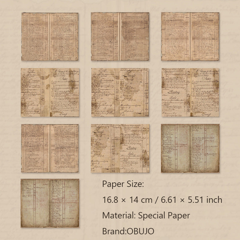 30 Sheets Vintage Journal Paper JYCSG