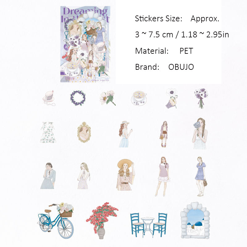 40 Pcs Cozy Girl Life PET Stickers SNMYZ