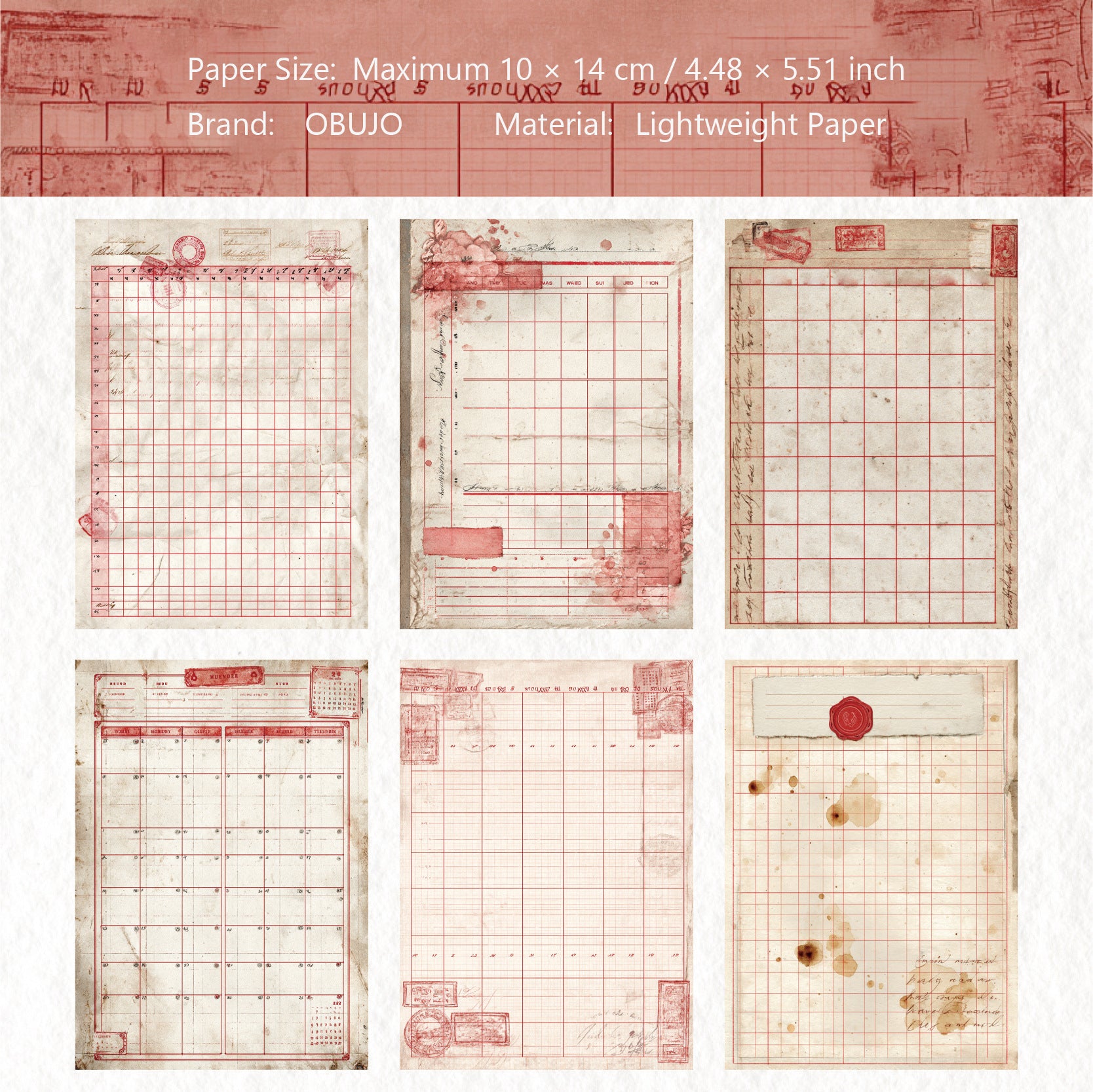 30 Sheets Vintage Junk Journal Paper RCXL