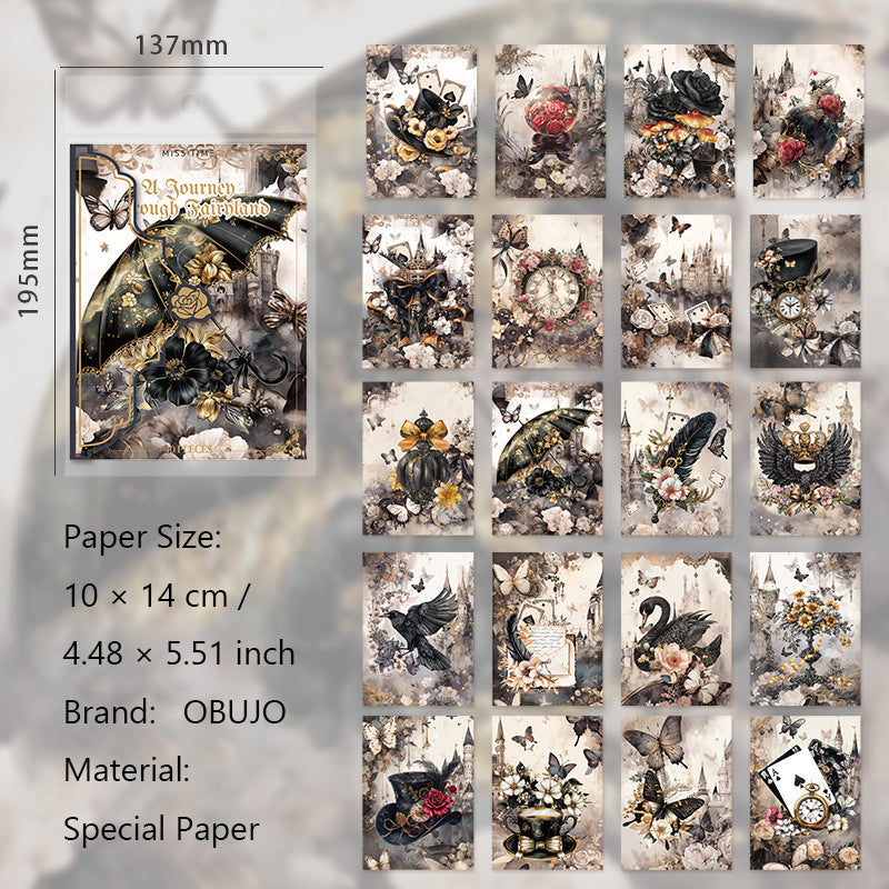 40 Pcs Fantasy Fairy Tale Journal Paper XJMYJ