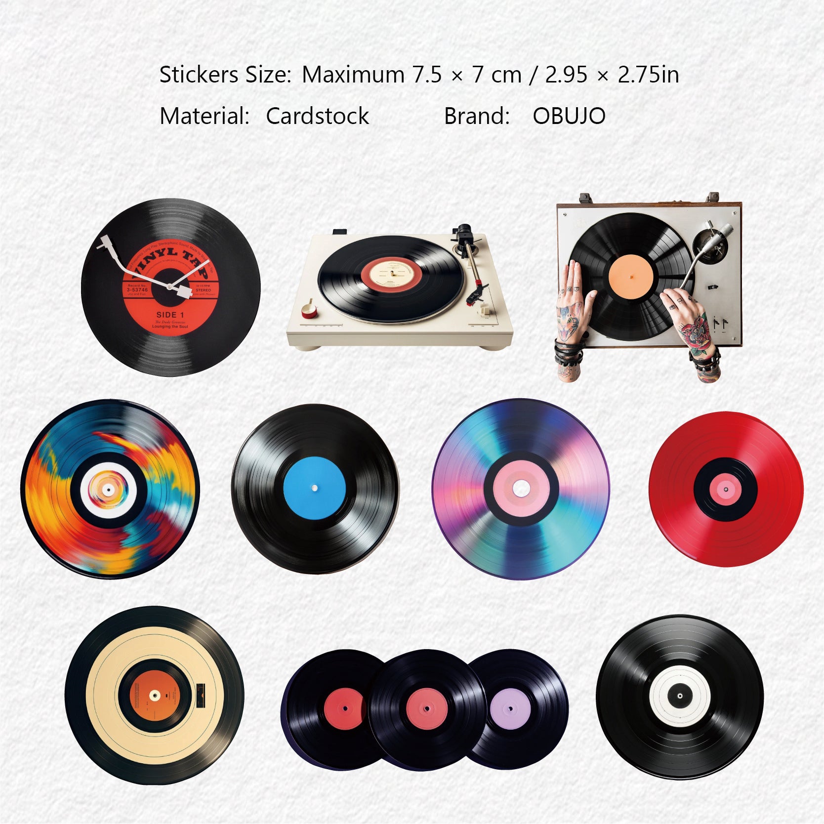 10 Pcs Vintage Antiques Cardstock Stickers LSXL