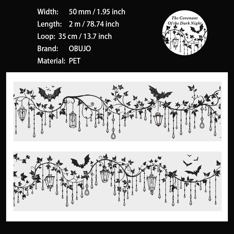 1 Roll Gothic Flower PET Tape AYQY