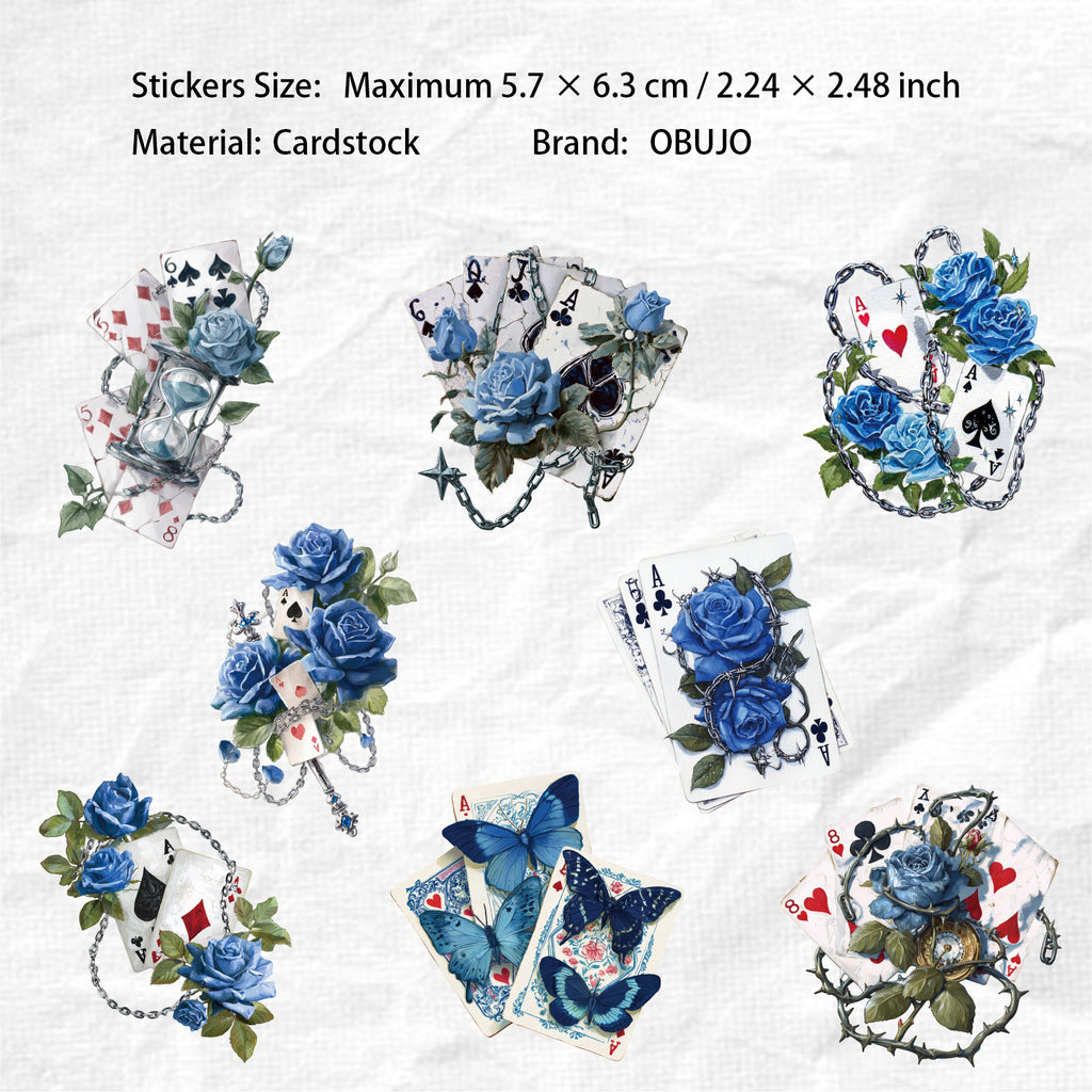 16 Pcs Poker Themed Journal Stickers ZPXL