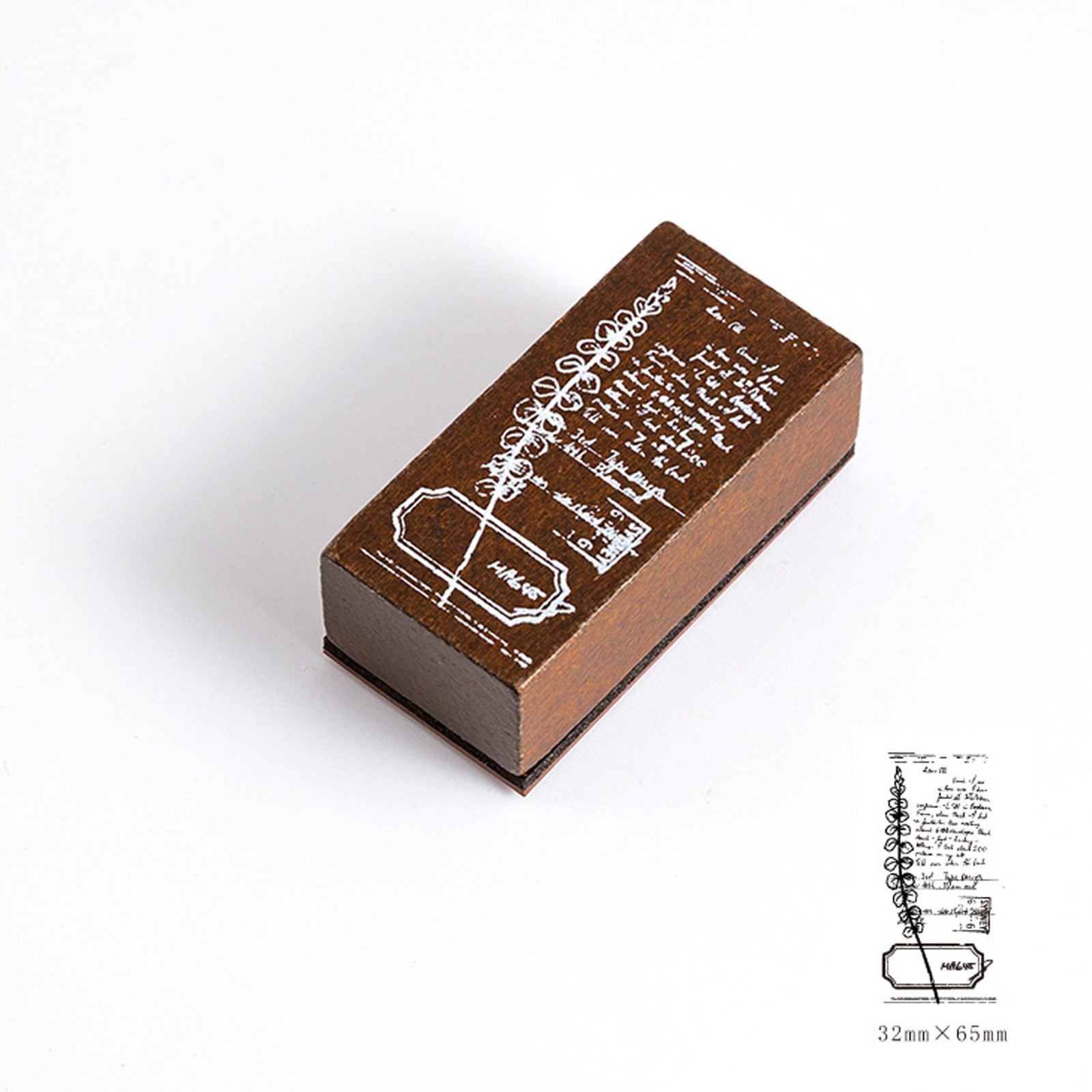 Vintage Botanical Wooden Stamp - Eucalyptus
