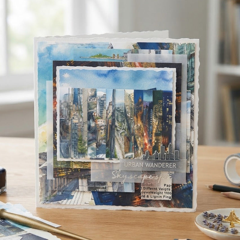 Skyscape View cityscape scrapbook paper pad, product image 2