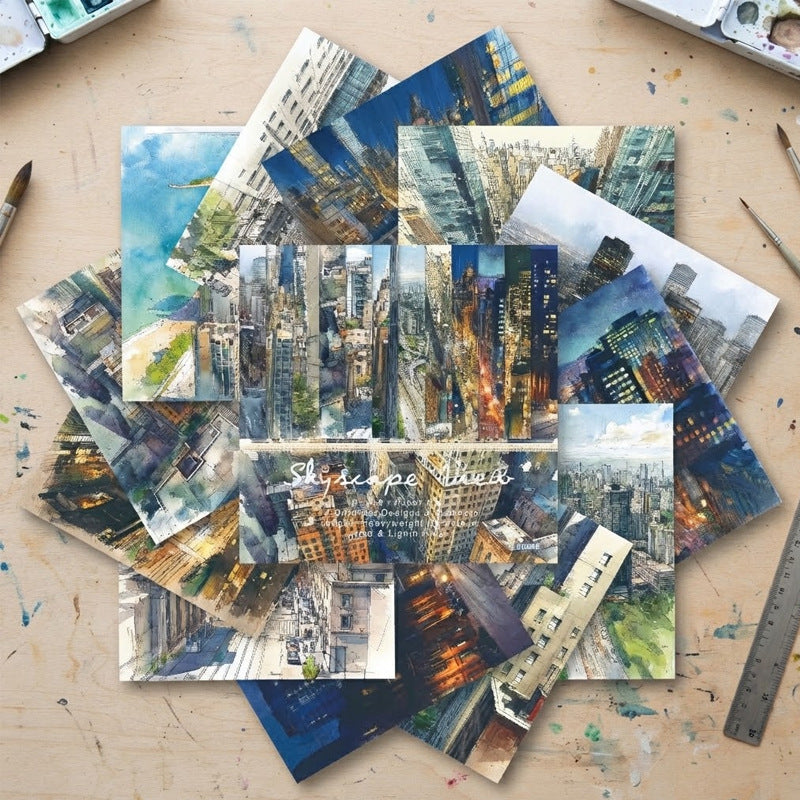 Skyscape View cityscape scrapbook paper pad, product image 3