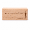 Star River Wind Chime beech wood stamp on white background