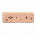 Starry Symphony beech wood stamp on white background