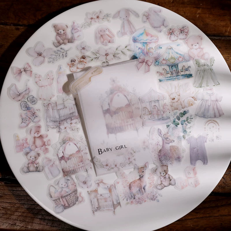 Vintage baby vellum scrapbook stickers 2